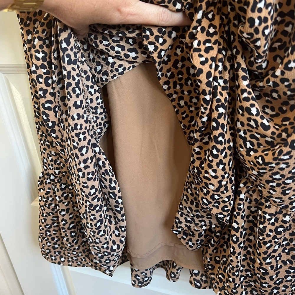Talbots Soft Leopard Print Fit & Flare Dress Size… - image 3